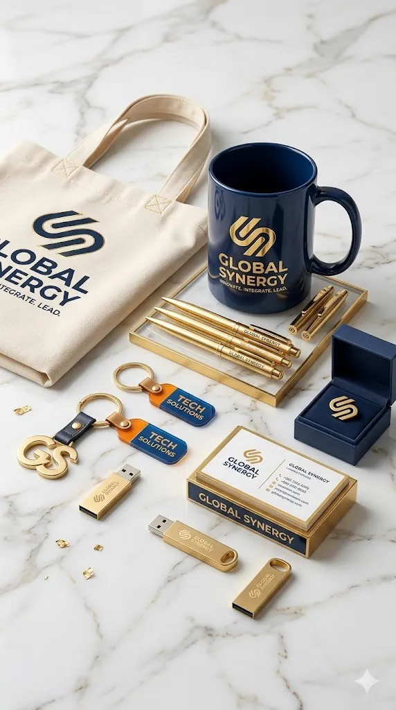 Kit de artículos promocionales personalizados con marca del cliente